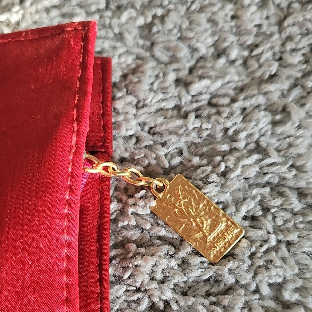 YSL Red Satin Pouch - Picture 2 of 8